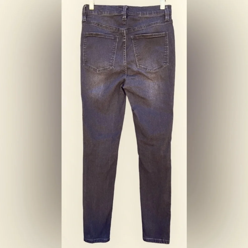 Free People Distressed Black Skinny Jeans